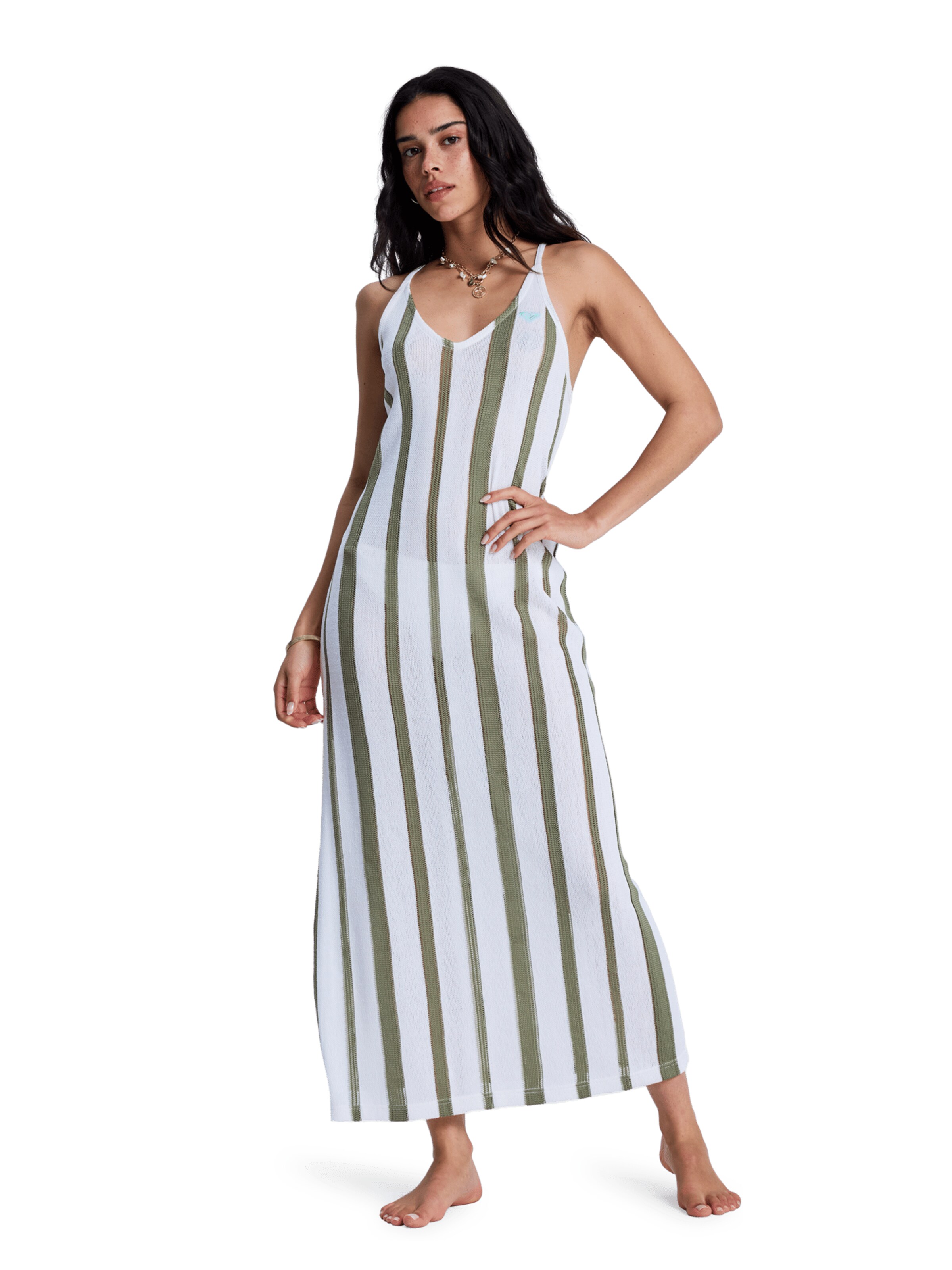 ROXY Beach Dress 'Nalu Sunset' in White: front