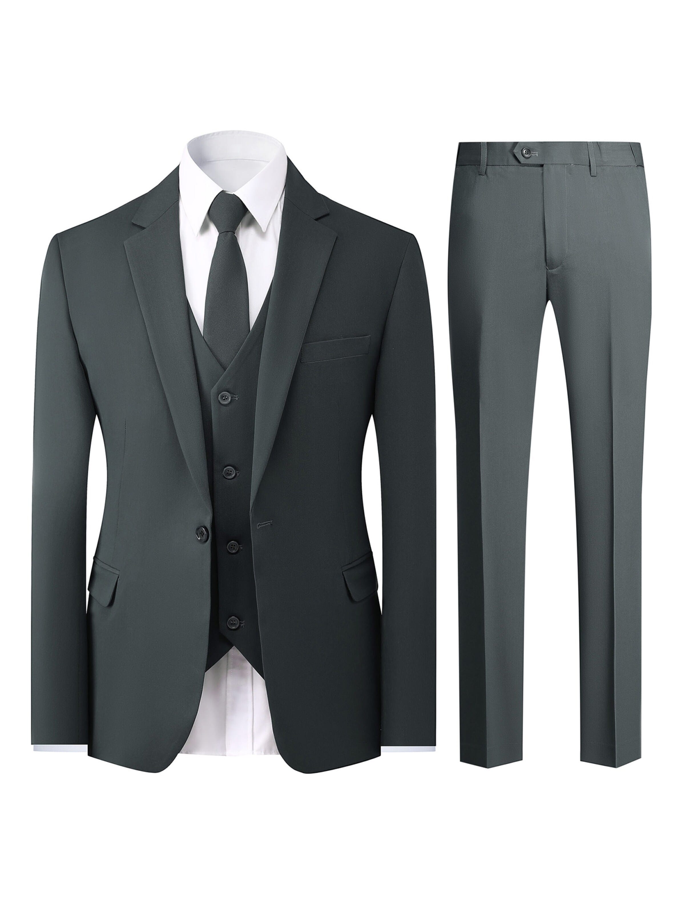 YOUTHUP Suit 'Stramm' in Grey: front