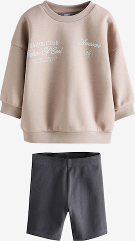 Next Set: Sweatshirt und Leggings in Grau: Vorderseite