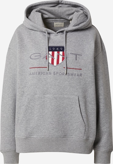 GANT Sweatshirt em navy / acinzentado / vermelho / branco, Vista do produto
