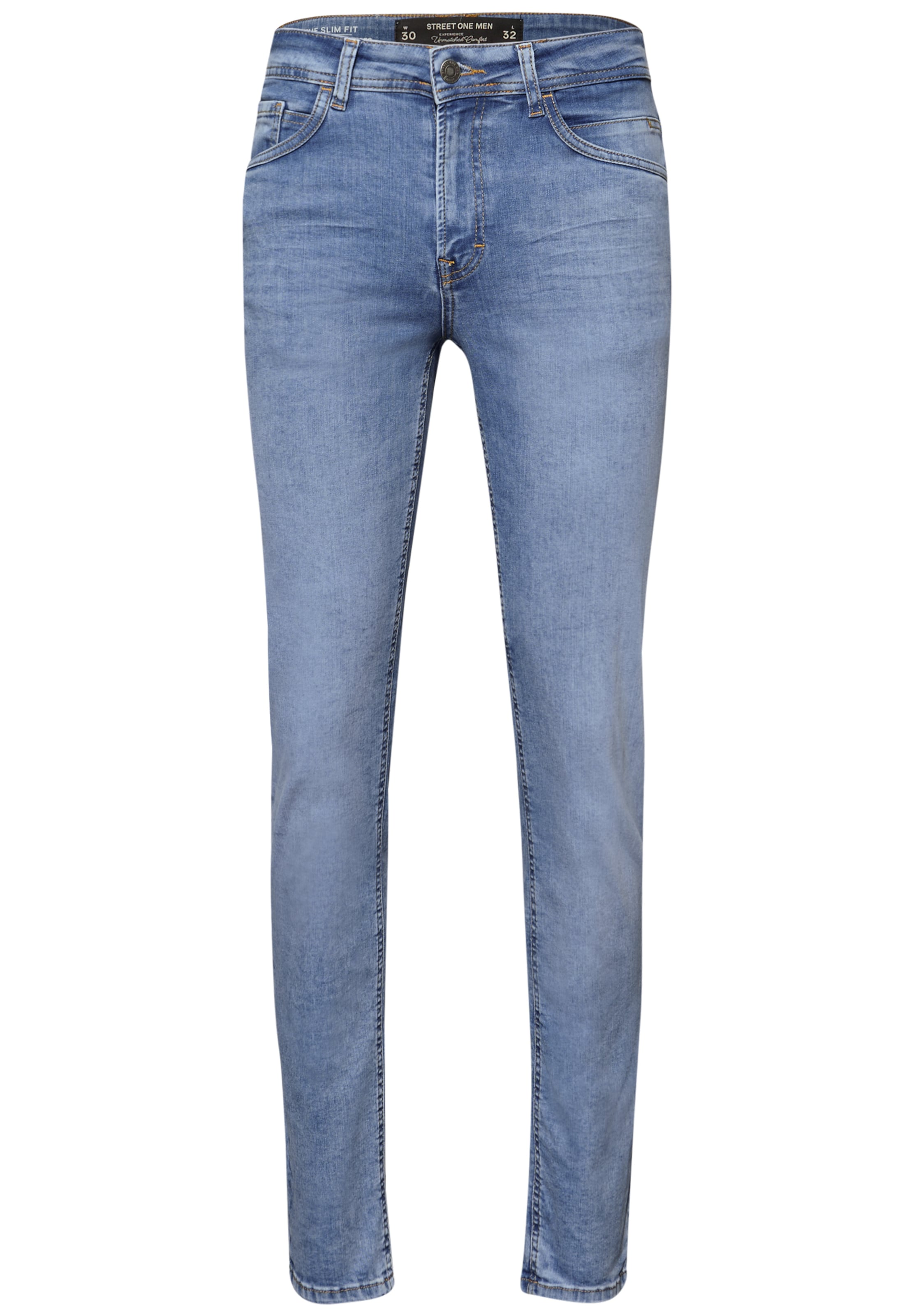 Street One MEN Slimfit Jeans in Blau: Vorderseite