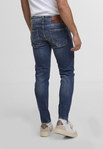 2Y Premium Tapered Jeans in Blau