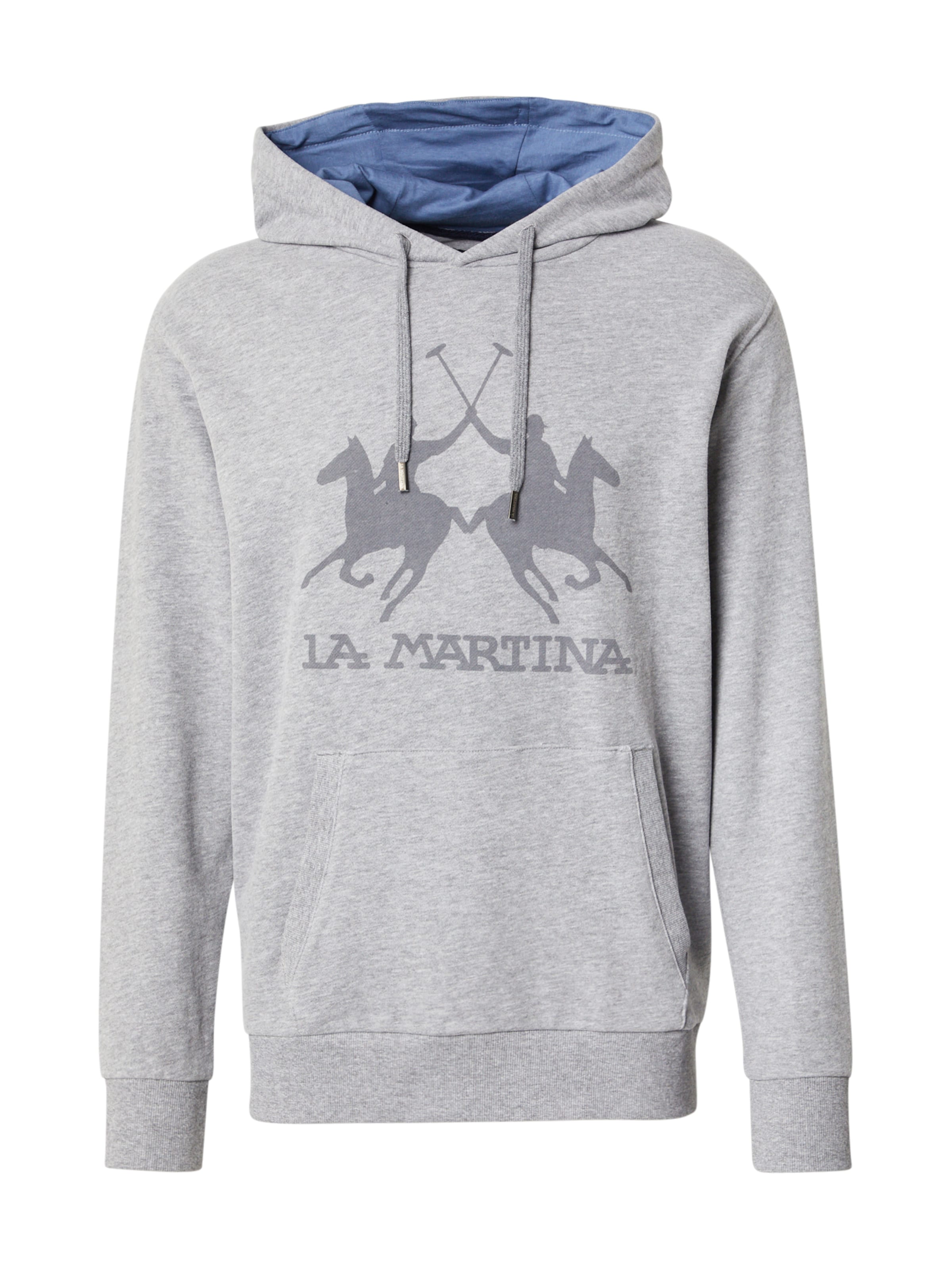 La Martina - Sudadera en gris: frente