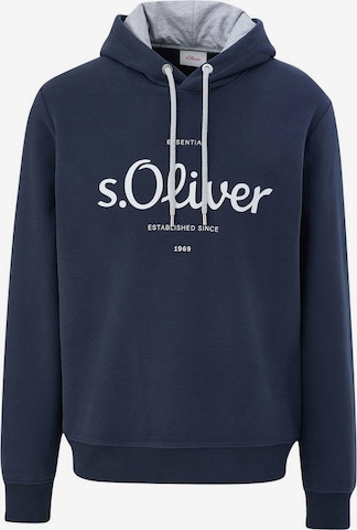 s.Oliver Sweatshirt in Blauw: voorkant