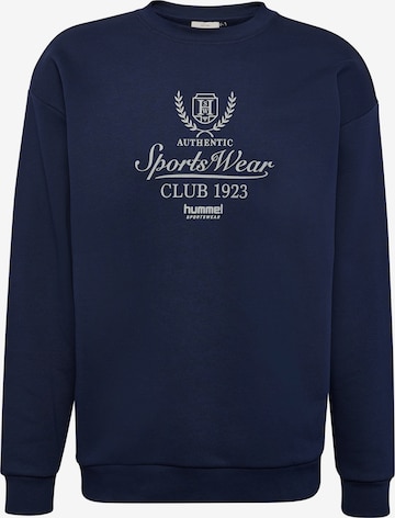 Hummel Sportsweatshirt in Blauw: voorkant