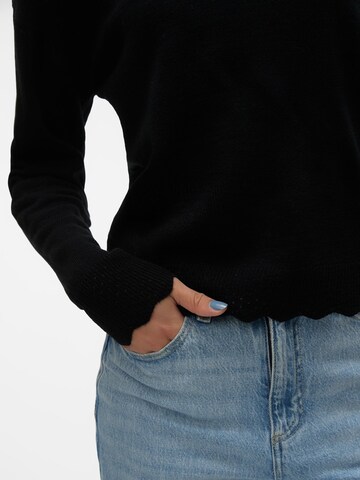 VERO MODA Pullover 'PEONY' in Schwarz