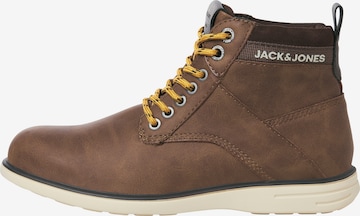 JACK & JONES Lace-Up Boots 'JFWDenver' in Brown: front