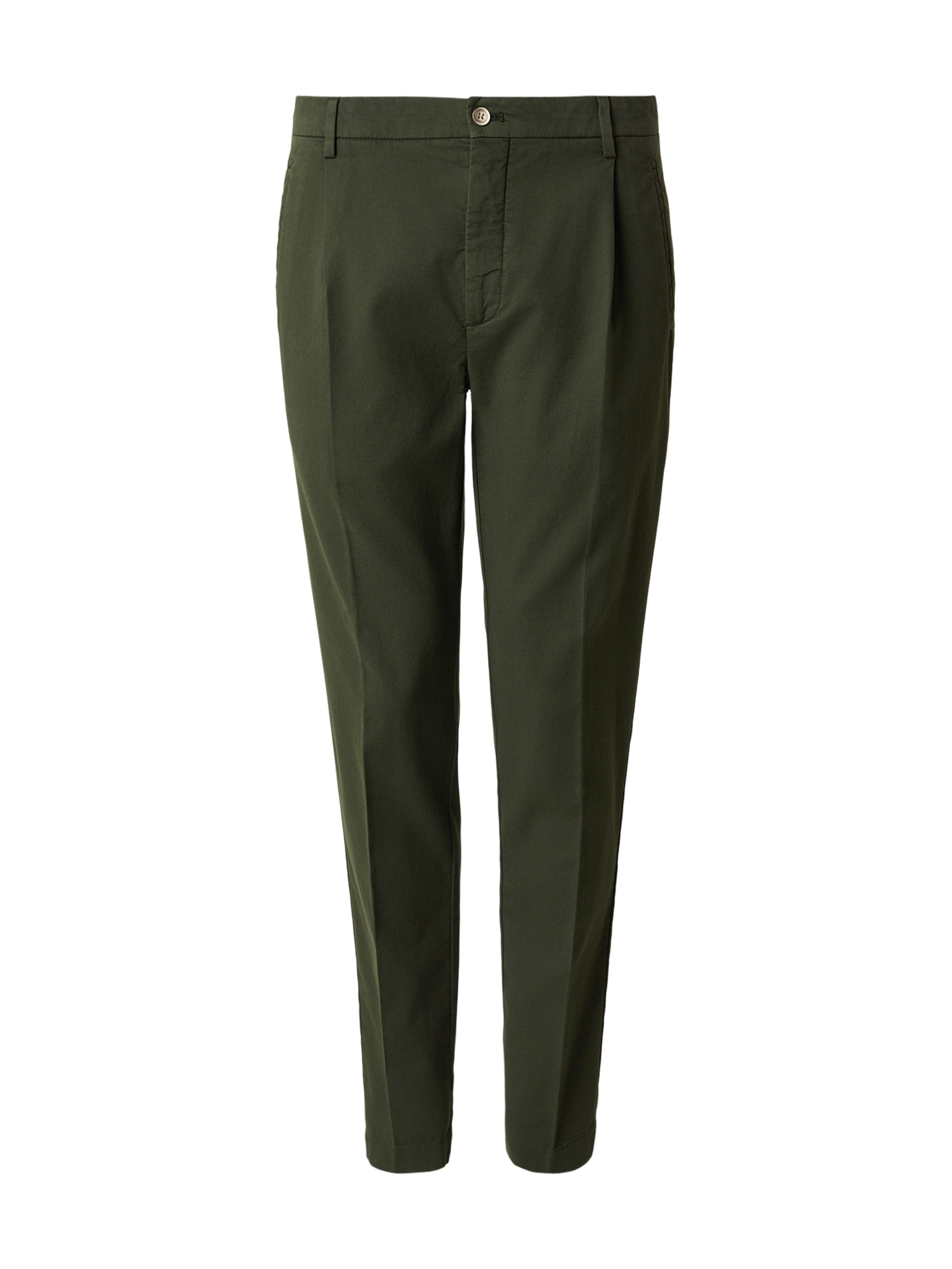 Hackett London Конический (Tapered) Плиссированные брюки 'Sloane' в Зеленый: спереди