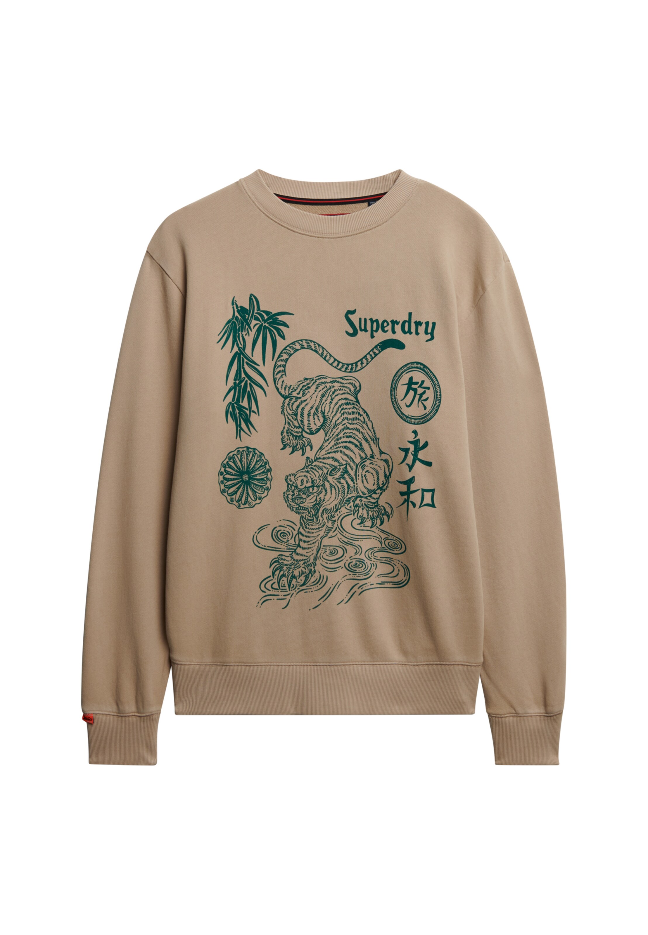Sweat-shirt 'Tokyo Narrative' Superdry en gris : devant