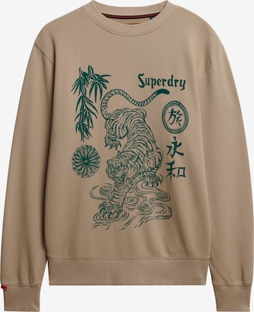 Sweat-shirt 'Tokyo Narrative' Superdry en gris : devant