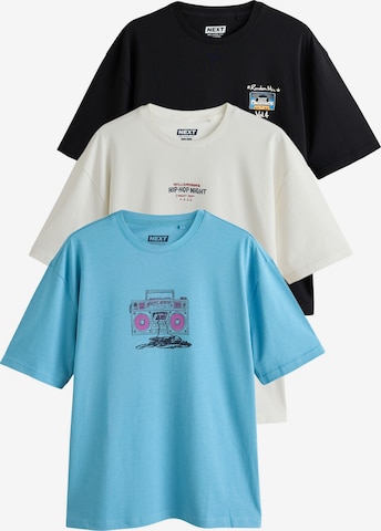 Next T-Shirt in Blau: Vorderseite