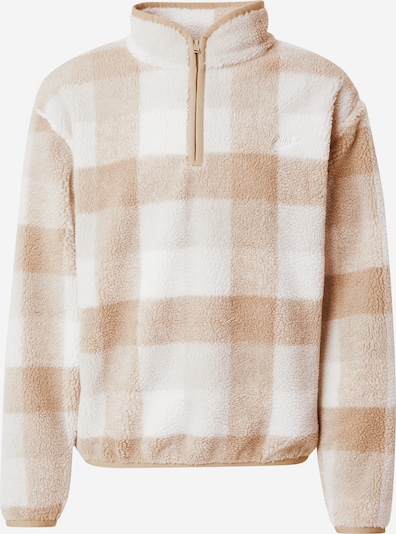 Megztinis be užsegimo 'Club' iš Nike Sportswear, spalva – smėlio spalva / šviesiai pilka / balta, Prekių apžvalga