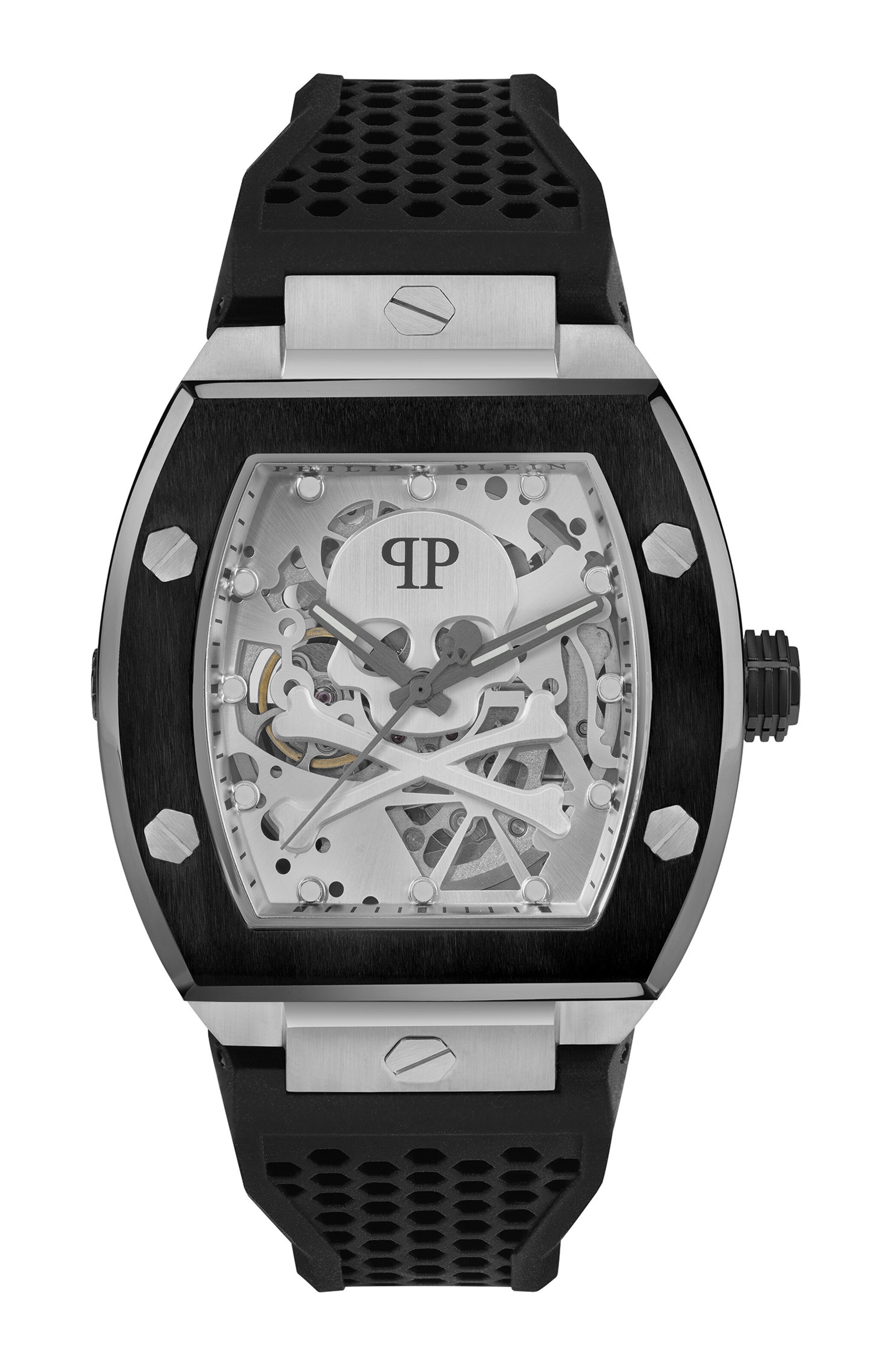 Philipp Plein Watches Analoog horloge 'The $keleton' in Zwart: voorkant