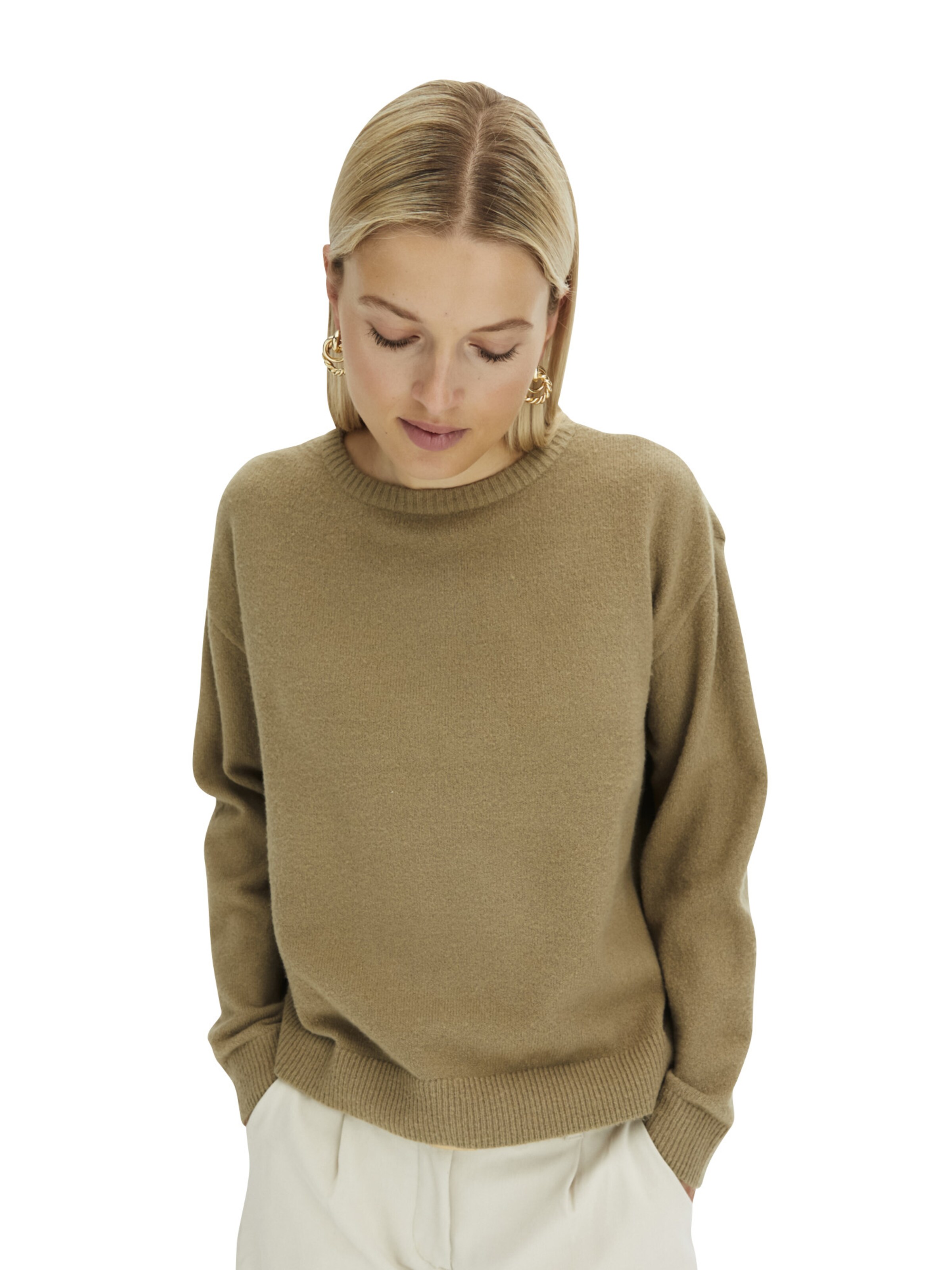Pull-over oversize bonprix en vert : devant