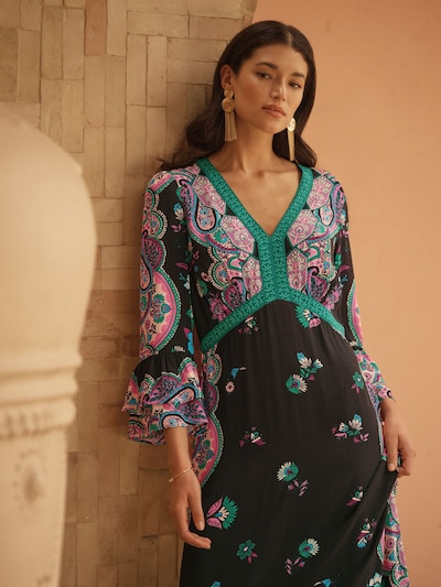 love & roses Dress in 34 in Light blue / Fir / Pink / Black, Item view