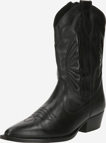 Bottes de cowboy PS Poelman en noir : devant