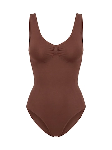 SNOCKS Shapingbody in Bruin: voorkant