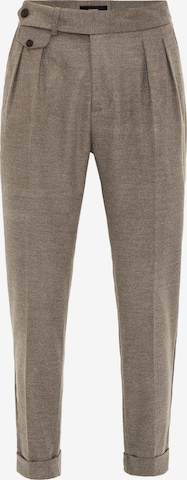 Pantalon à pince Antioch en marron : devant