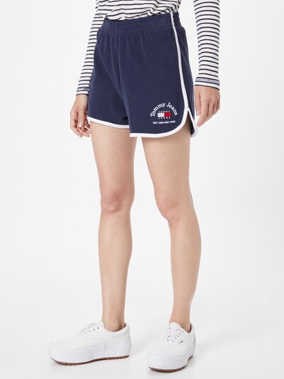 Tommy Jeans Pants 'Timeless' in Night blue / Red / White, View model