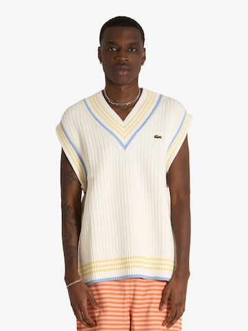Cardigan LACOSTE en blanc : devant