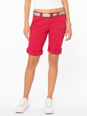 Fresh Made Regular Pants in Red: front
