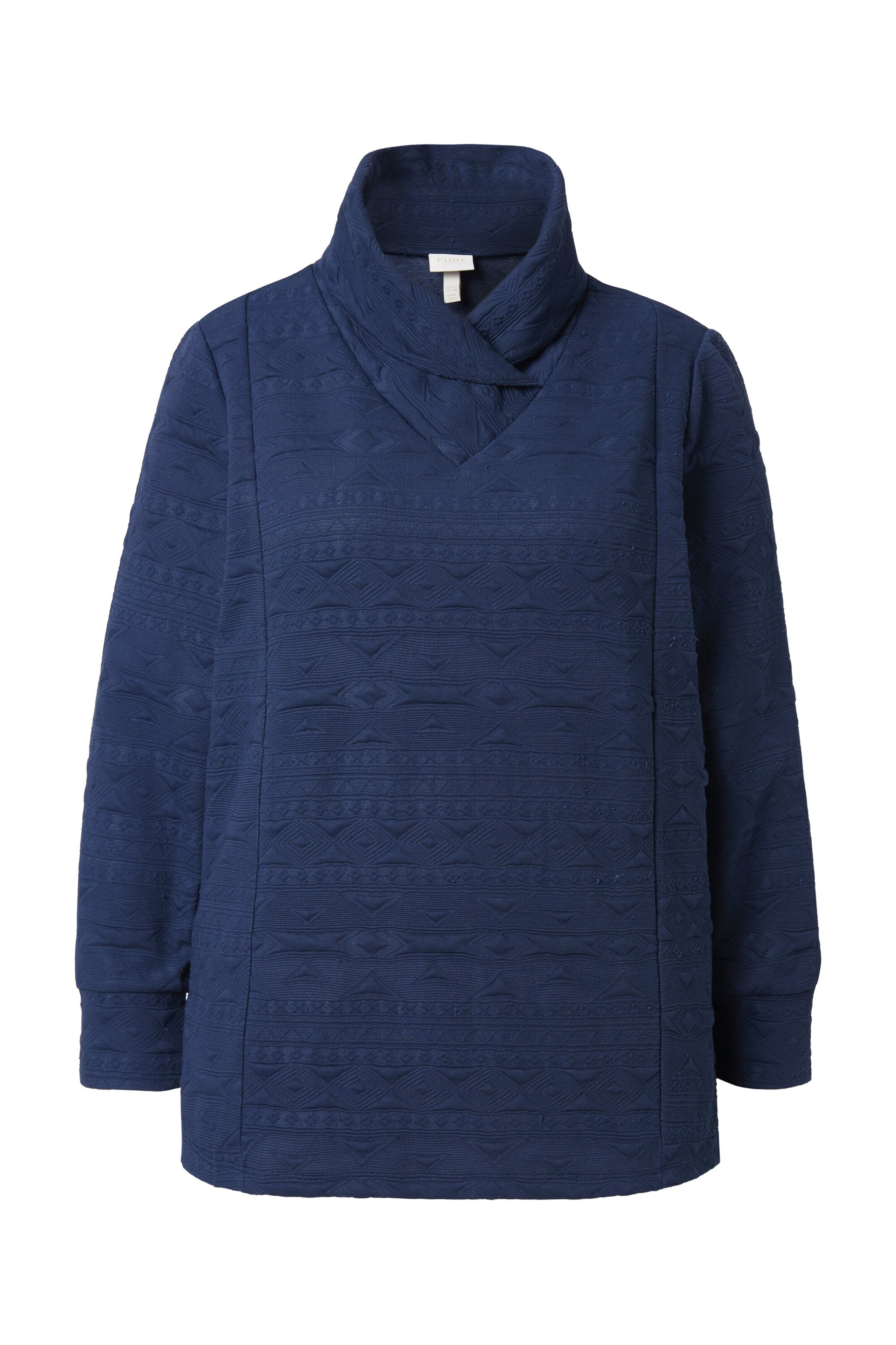 Ulla Popken Sweatshirt in Blauw: voorkant