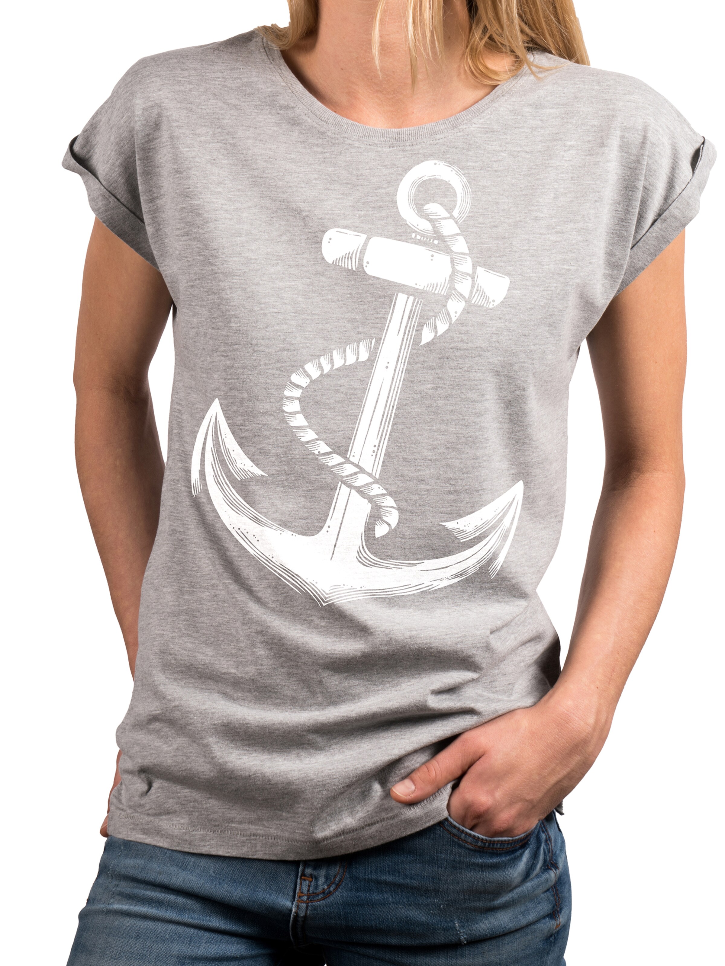 MAKAYA Shirt 'Anker' in Grey