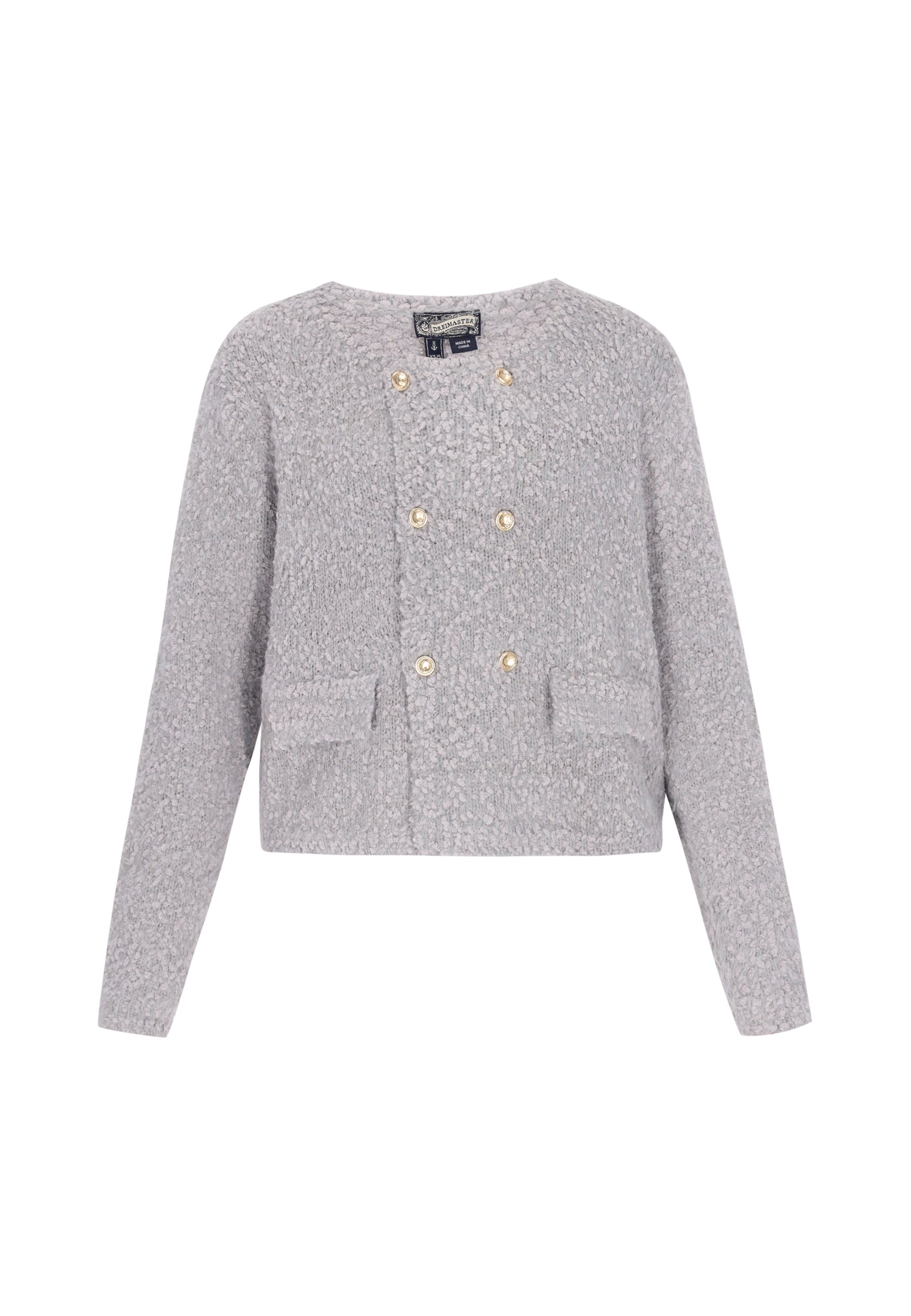DreiMaster Vintage Kardigan w kolorze szary: przód