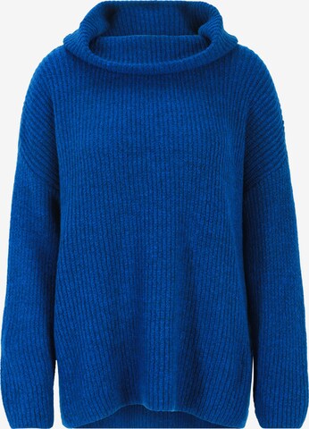 Cartoon Strickpullover mit Turtle Neck in Blau: predná strana