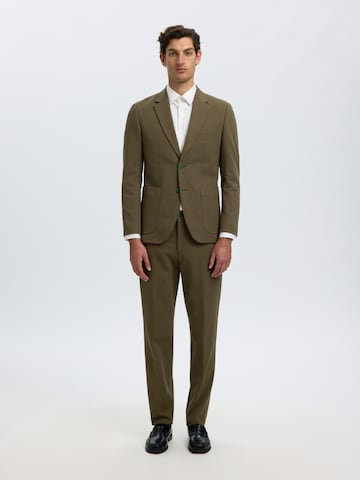 Coupe slim Pantalon à plis 'SLMLOMAIR' SELECTED en vert