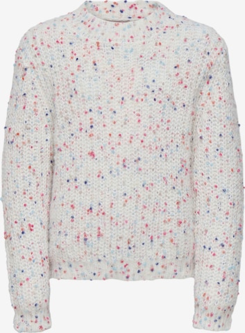 Pull-over 'Ludi Life' ONLY GIRLS en blanc : devant