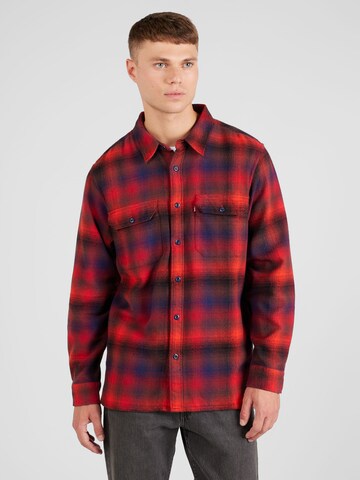 LEVI'S ® Pohodlné nošení Košile 'Jackson Worker' – červená: přední strana