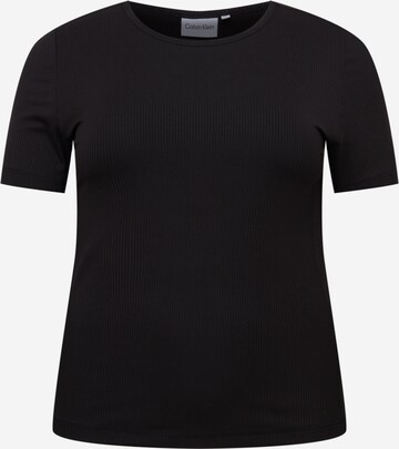 T-shirt Calvin Klein Curve en noir : devant