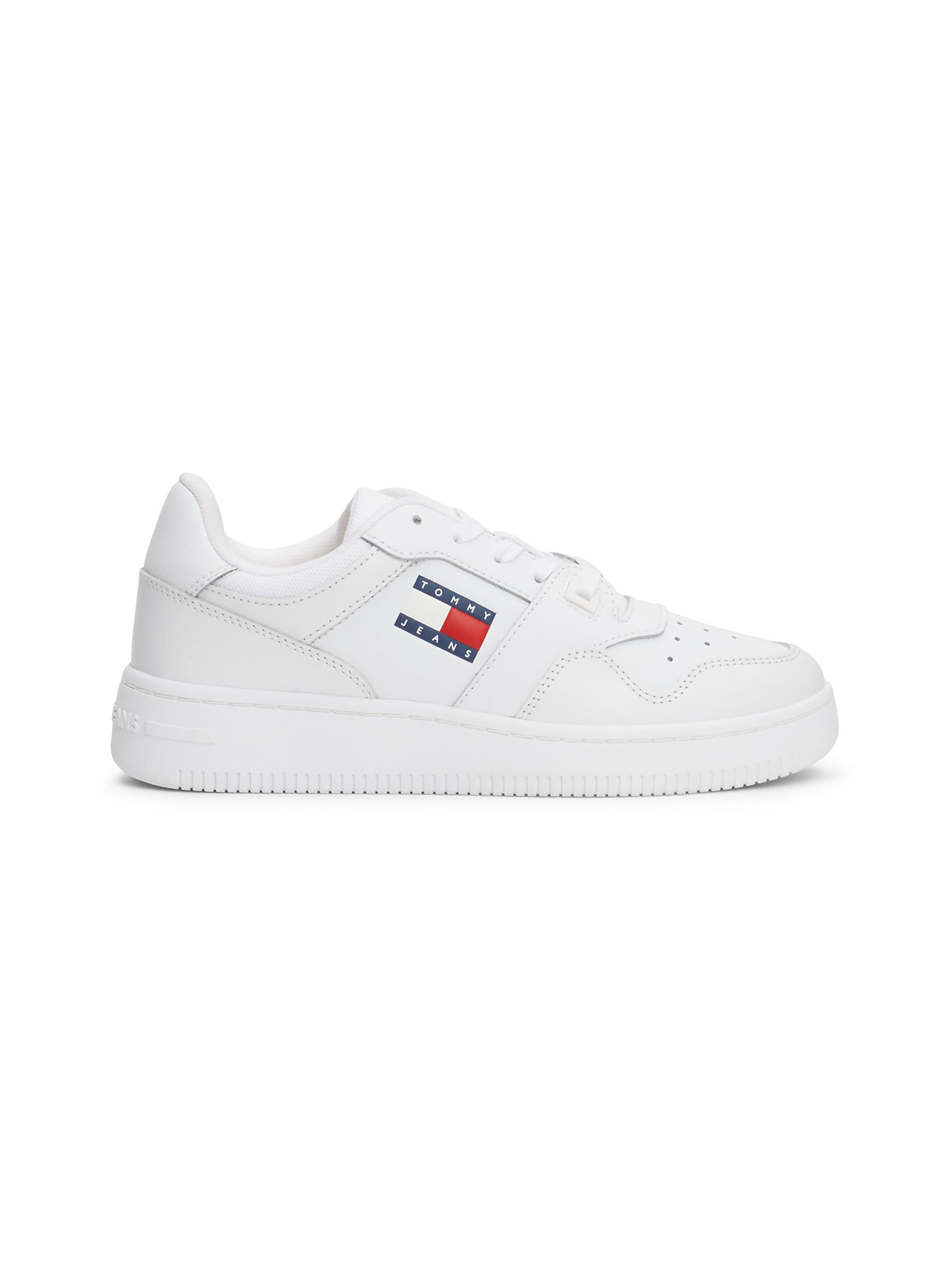 balts Tommy Jeans Zemie brīvā laika apavi 'Retro Basket Ess Meg 3A3'