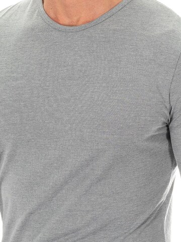 zd ZERO DEFECTS Onderhemd 'Long-Sleeved T-Shirt Egyptian Cotton' in Grijs