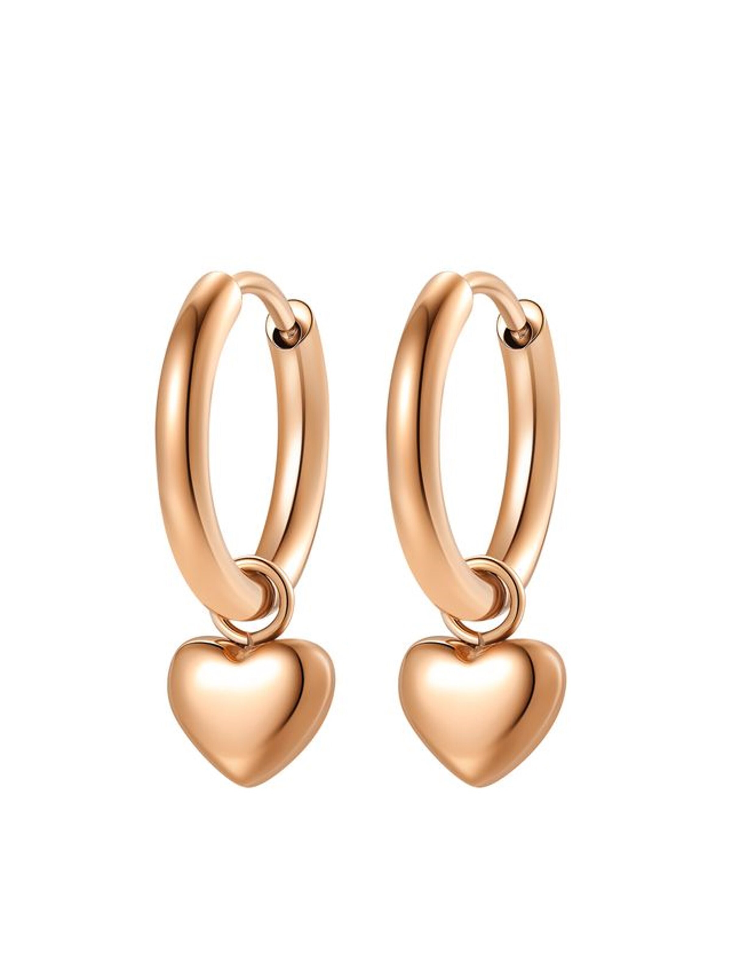 Hey Happiness Earrings 'Heart Beat' in Gold: front