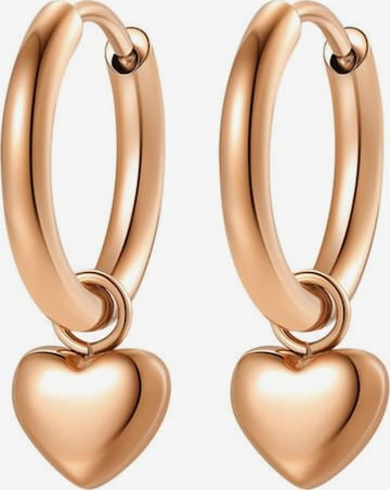 Hey Happiness Earrings 'Heart Beat' in Gold: front