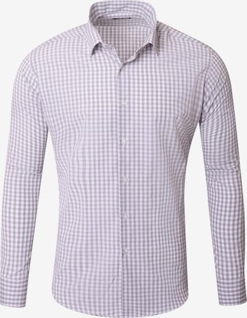 Reslad Button Up Shirt 'Hemd Vichy-Karo' in Grey: front