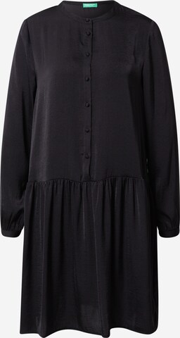 UNITED COLORS OF BENETTON Shirt dress in Black: front