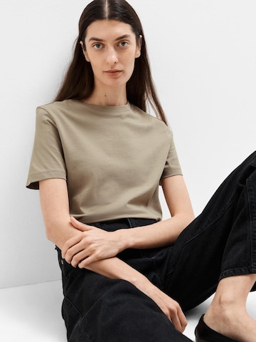 SELECTED FEMME T-Shirt 'My Essentials' in Grau