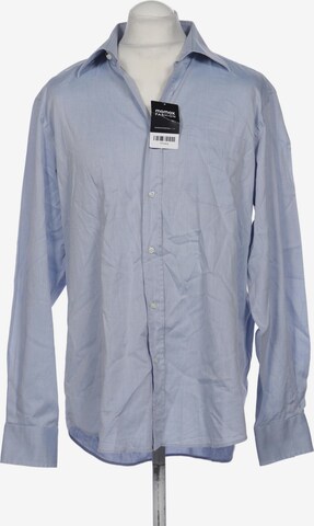 BOSS Black Button Up Shirt in XL in Blue: front
