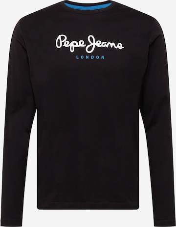 Pepe Jeans - Camiseta 'EGGO' en negro: frente
