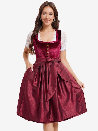 Yesfashion Dirndl‌‌‌‌ in 48 in bordeaux, Produktansicht
