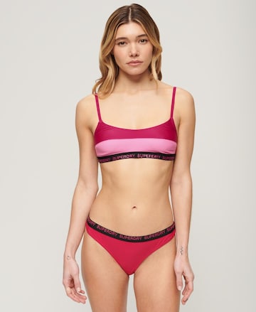 Superdry Bralette Bikini in Pink: front