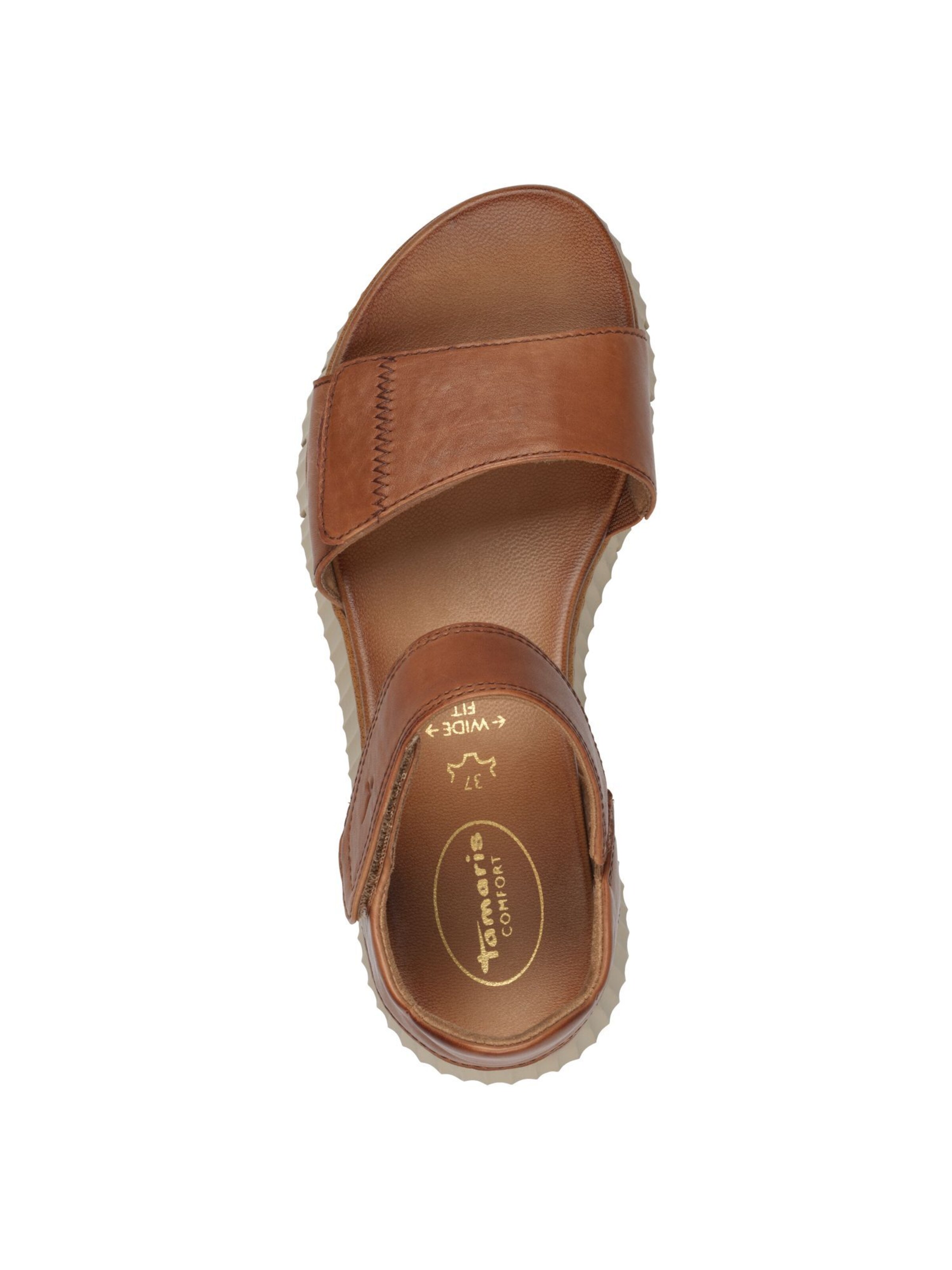 Tamaris Wide Fit Sandals in Brown