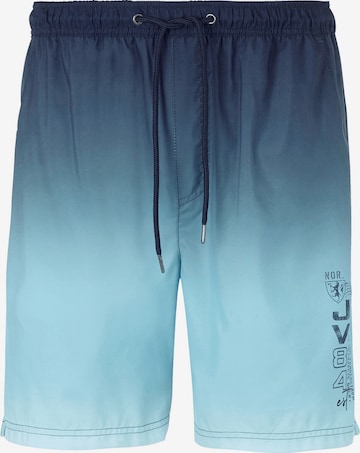 Jan Vanderstorm Board Shorts ' Werenfried ' in Blue: front