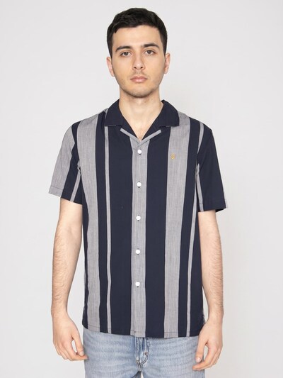Camicia 'Alton SS Stripe Rev True Navy' in S FARAH di colore colori misti, Visualizzazione prodotti