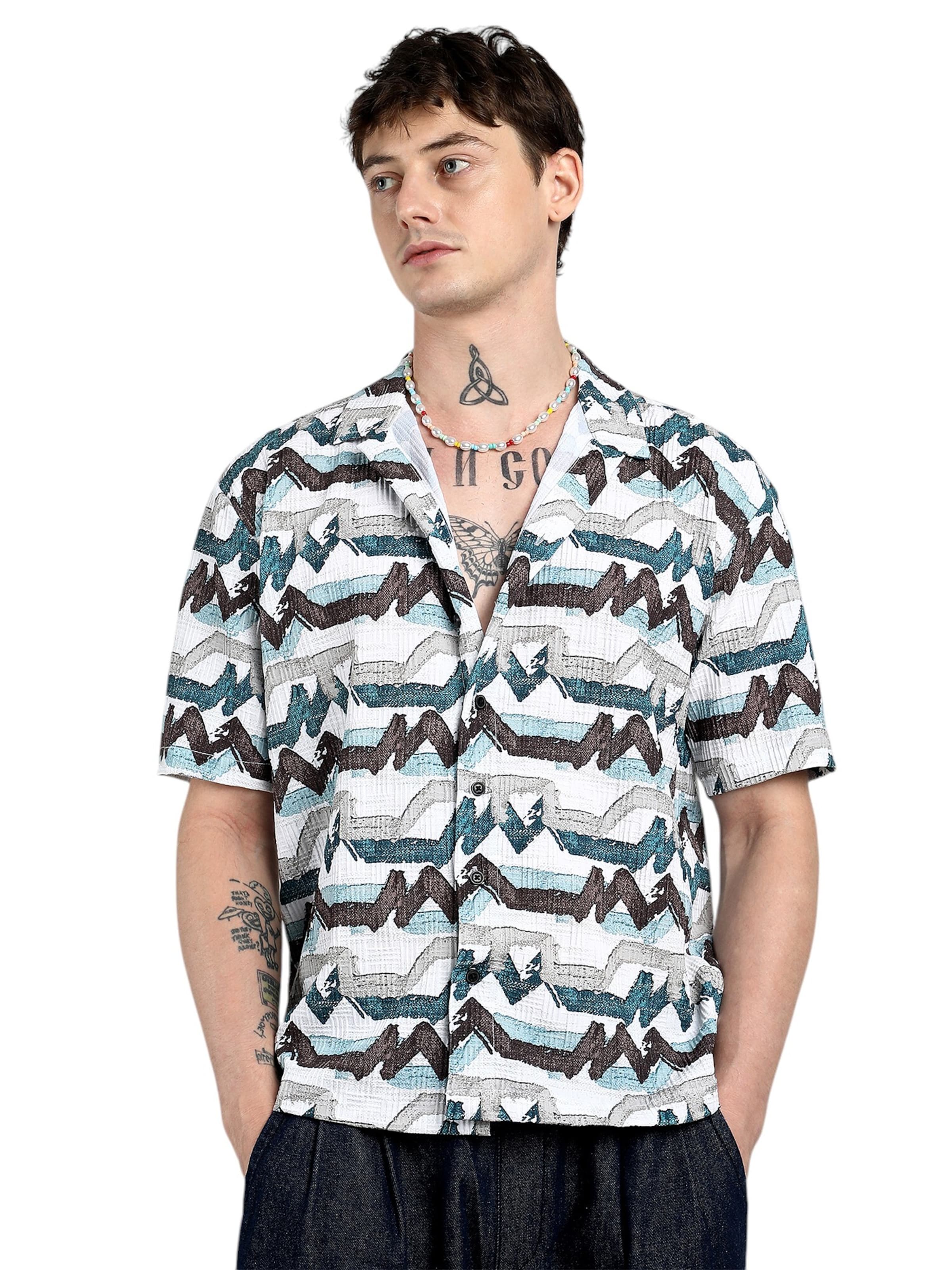 Campus Sutra Comfort fit Button Up Shirt 'Tamera' in Mixed colours: front