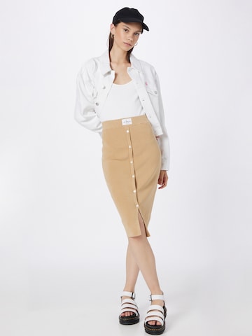 Calvin Klein Jeans Блуза боди в бяло