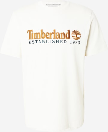 TIMBERLAND Majica 'ESTABLISHED 1973' | bela barva: sprednja stran